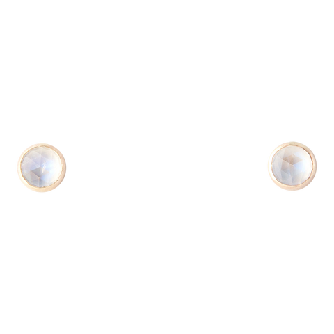 gold and moonstone stud